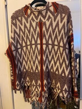 Shrinking Violet Sweater with Aztec Print